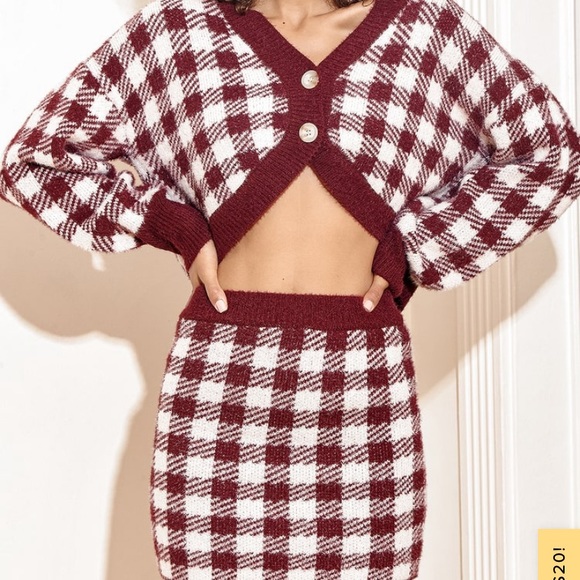 Lulu's Sweaters - Lulu’s | Plaid Two Piece Sweater Dress Set